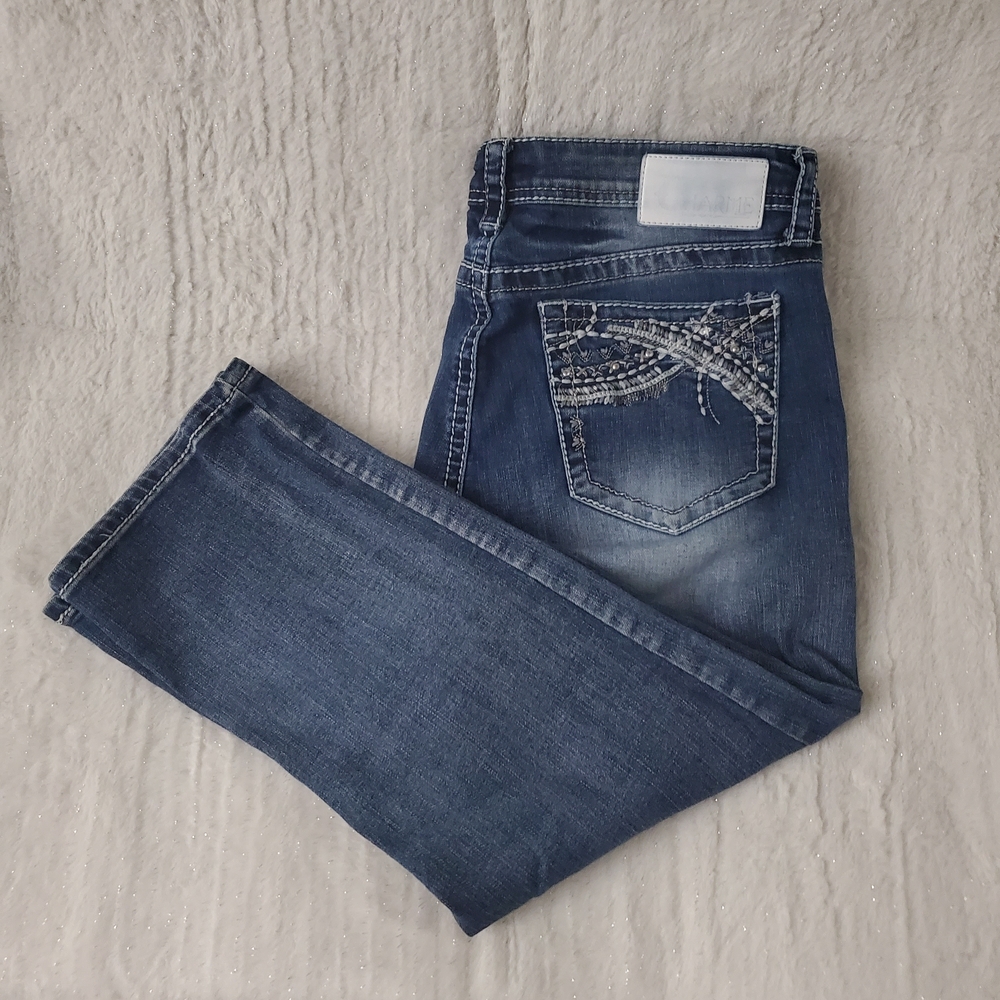 Charme Mid-Blue Straight Leg Women's Jeans